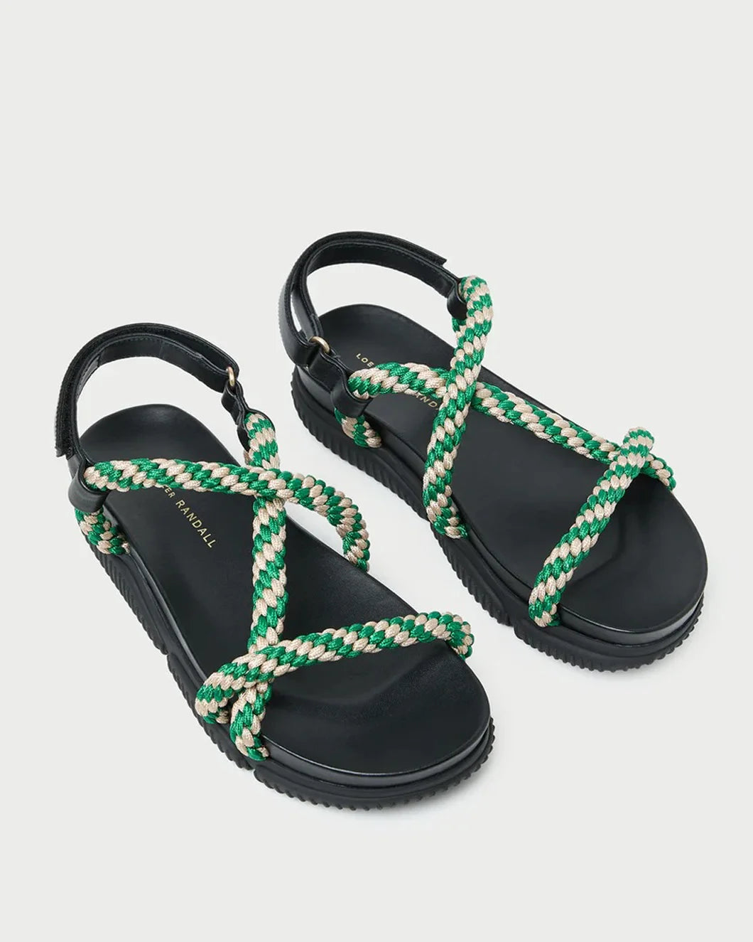 loeffler randall Ozzy Green and Cream Sport Sandal top