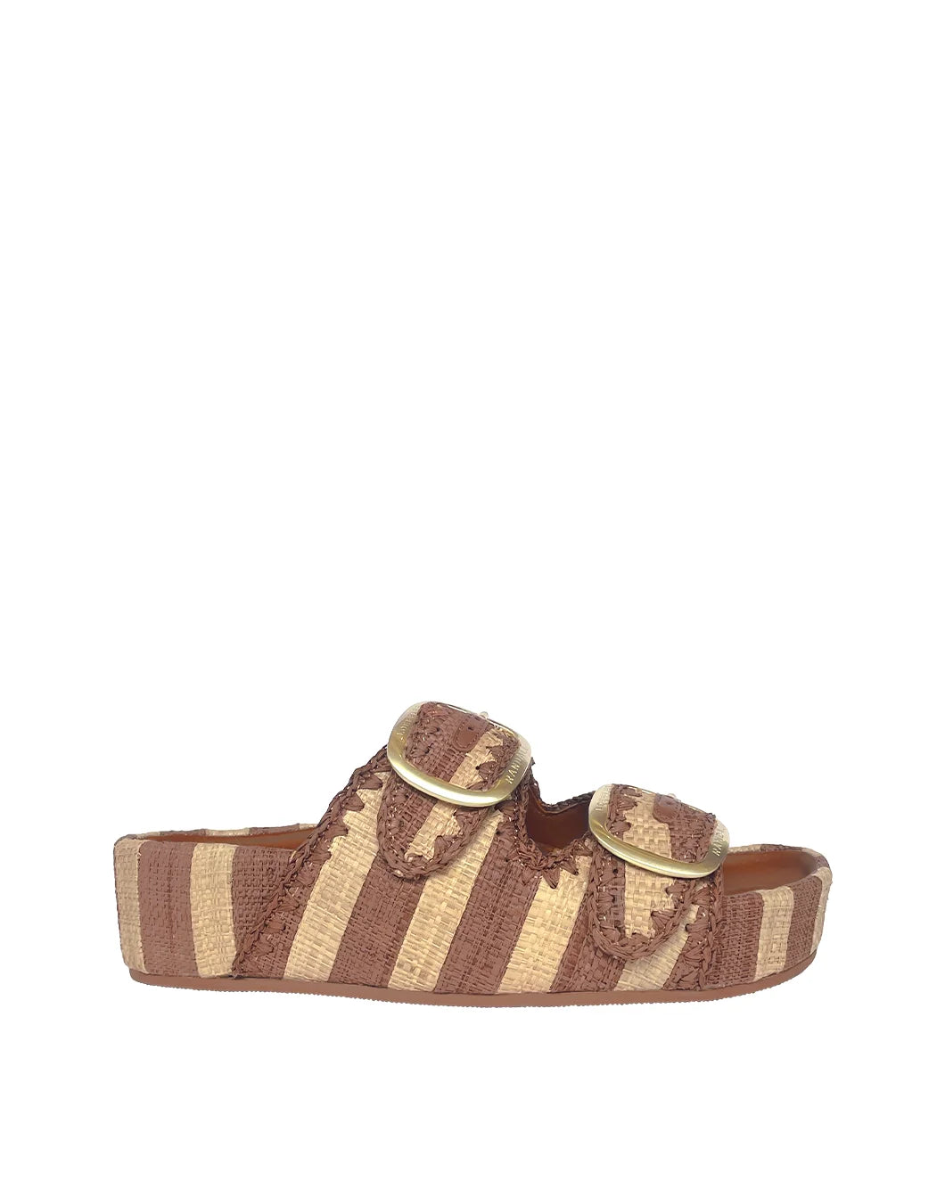 loeffler randall Theo Brown and Natural Two-Band Sandal