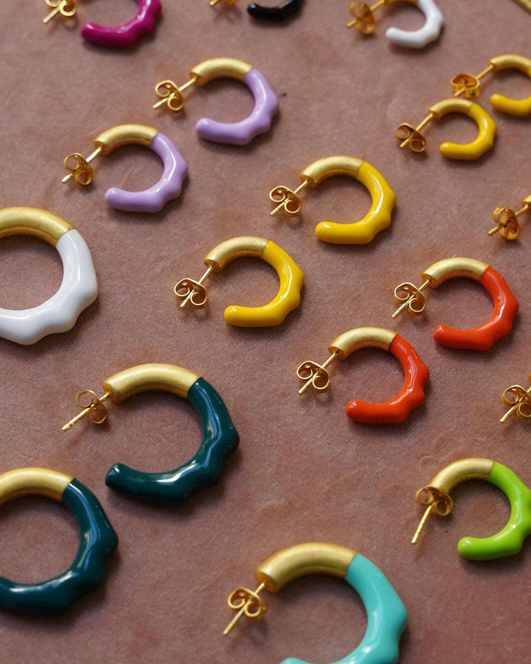 lunaya jewelry mini molten hoops