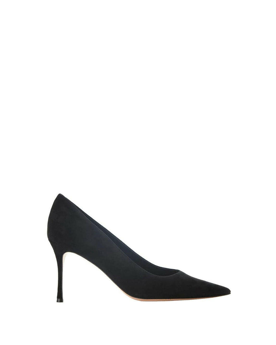 marion parke classic pump heel 85 black suede profile