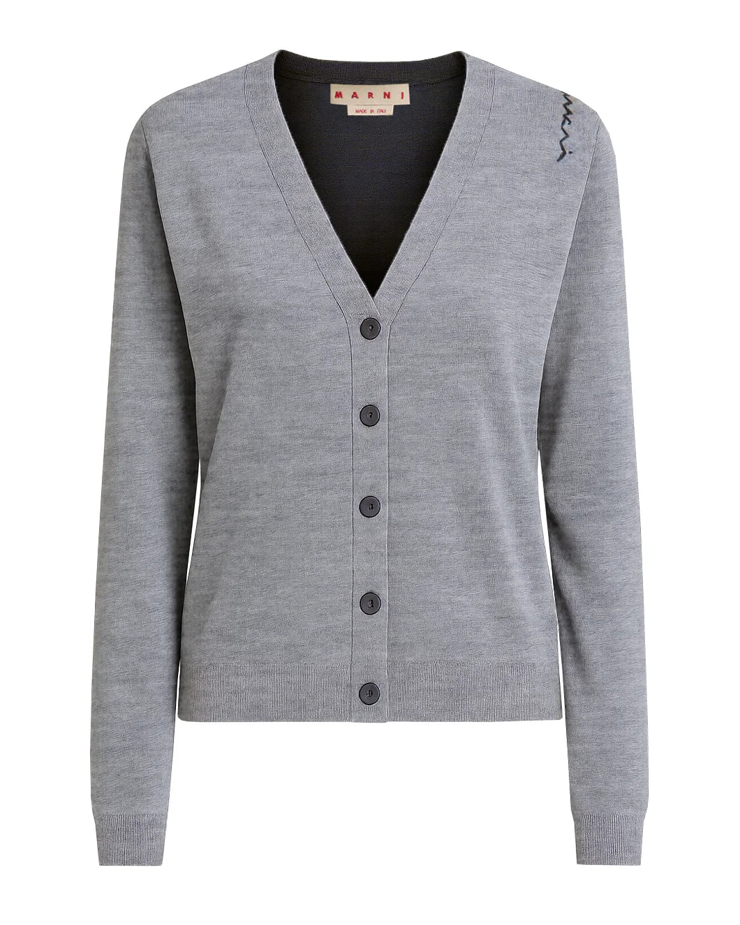 marni Long Sleeve Colorblock Cardigan grey