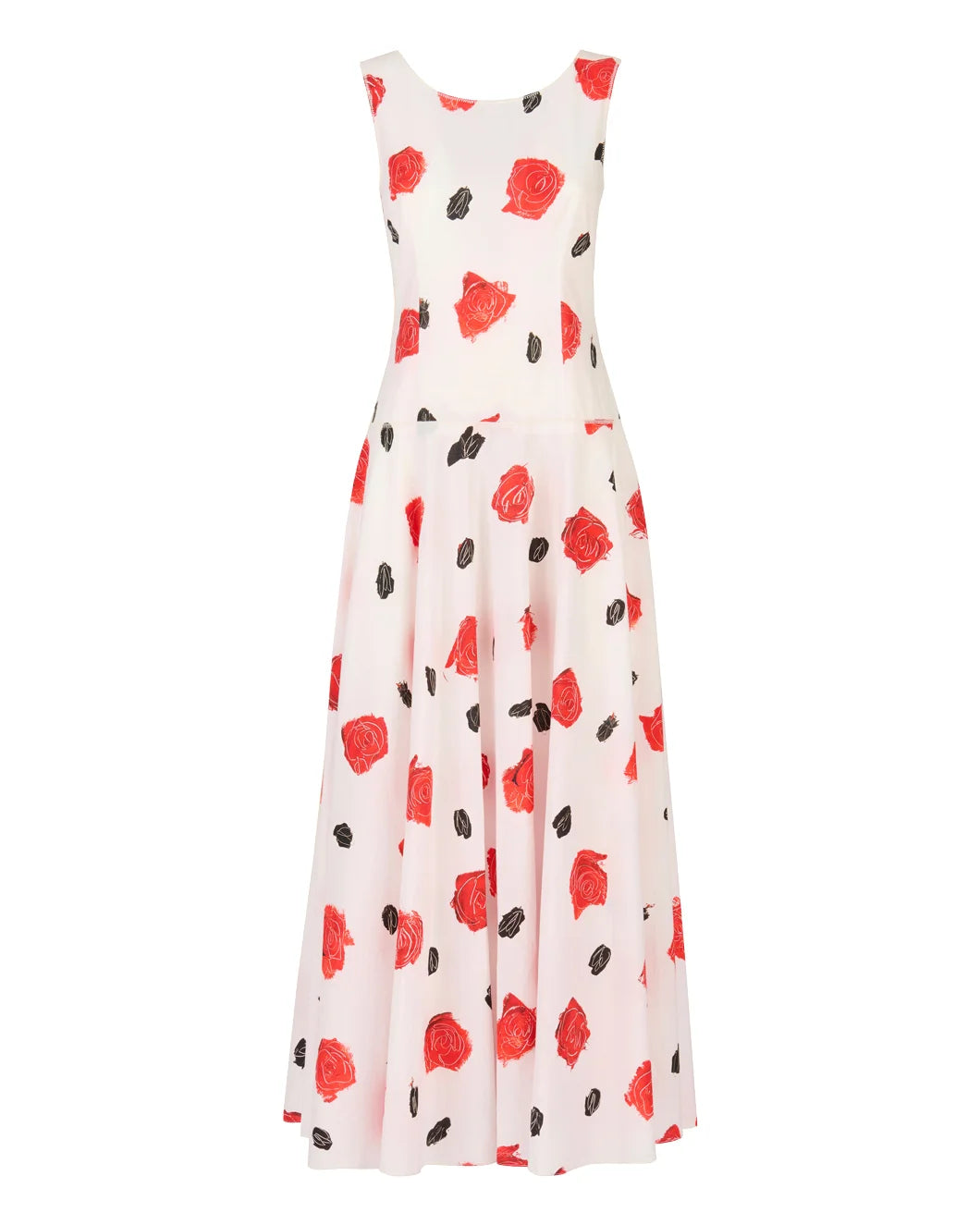 Marni White Iris Cotton Poplin Maxi Dress Marni White Iris Cotton Poplin Maxi Dress