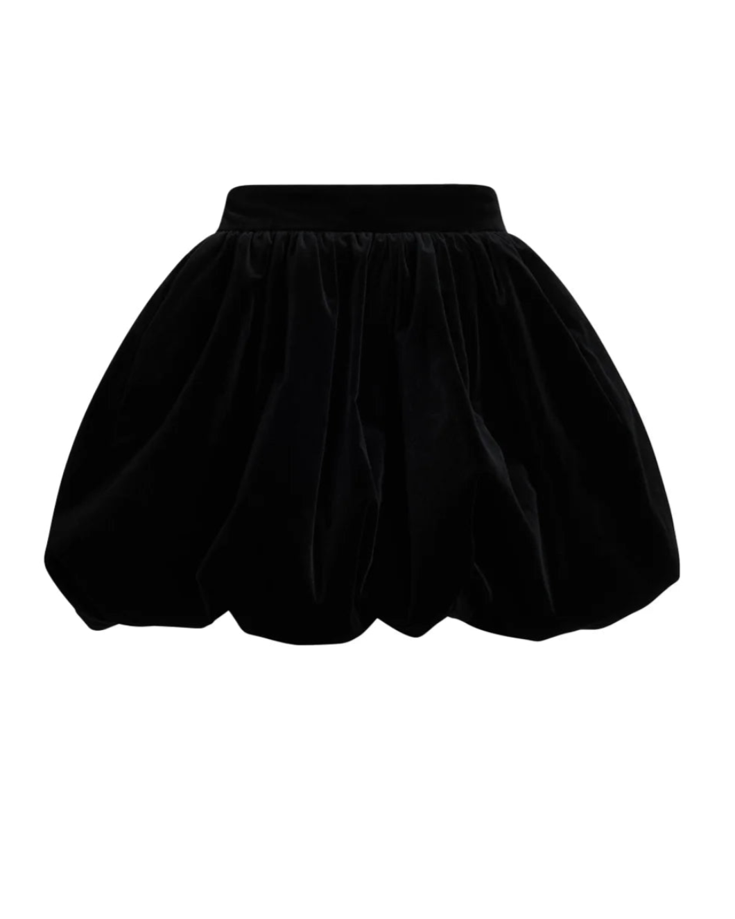 patou black velvet bloomer effect mini skirt