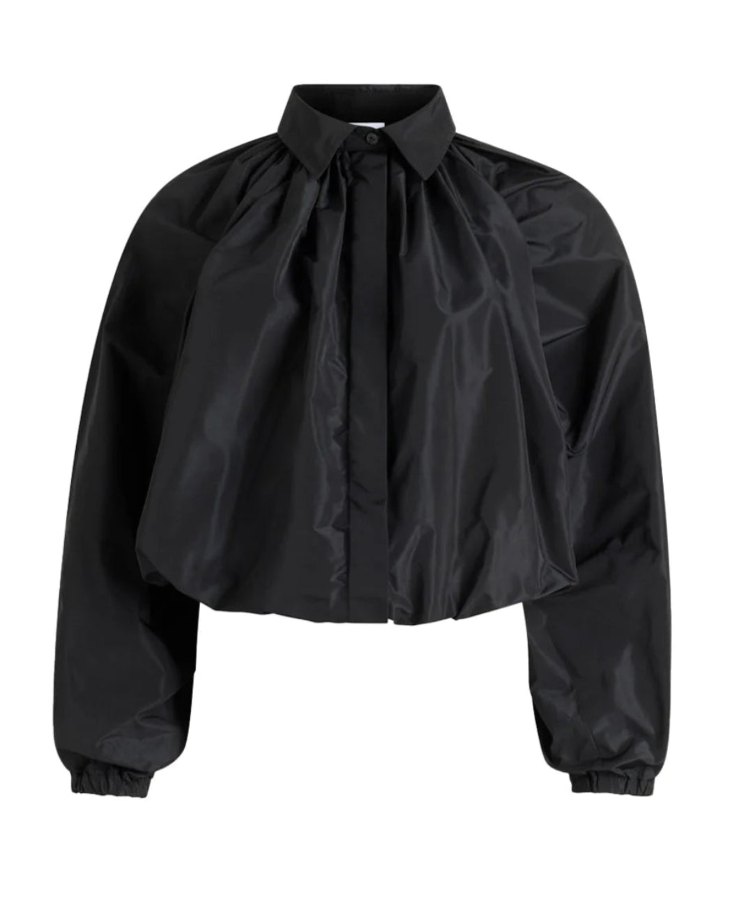 patou bubble blouse in recycled faille in black