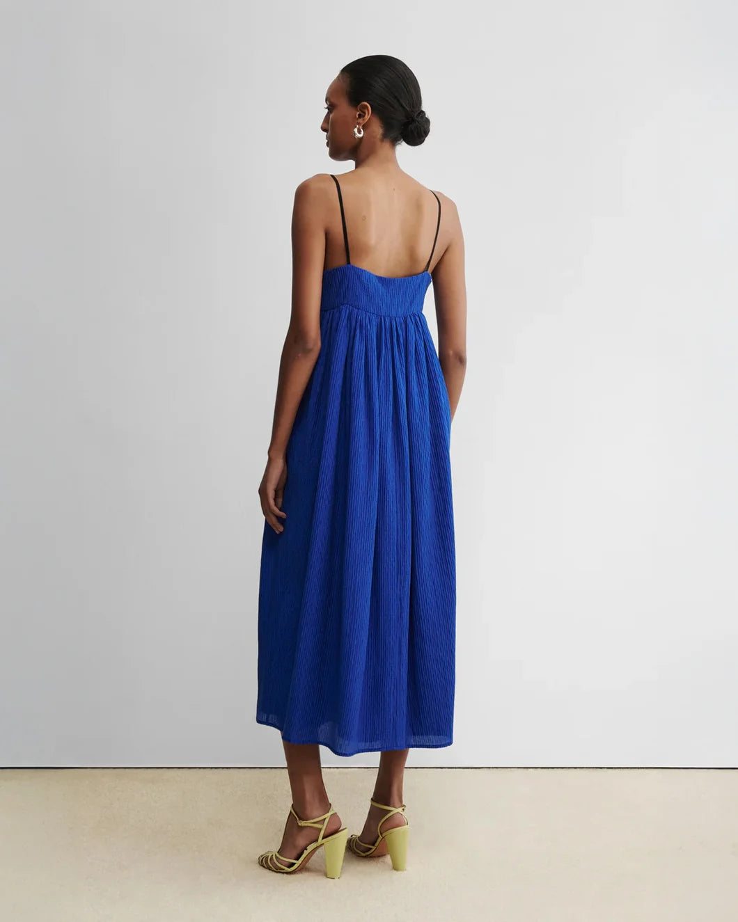 Rachel Comey Bellini Dress in Deep Sea blue back