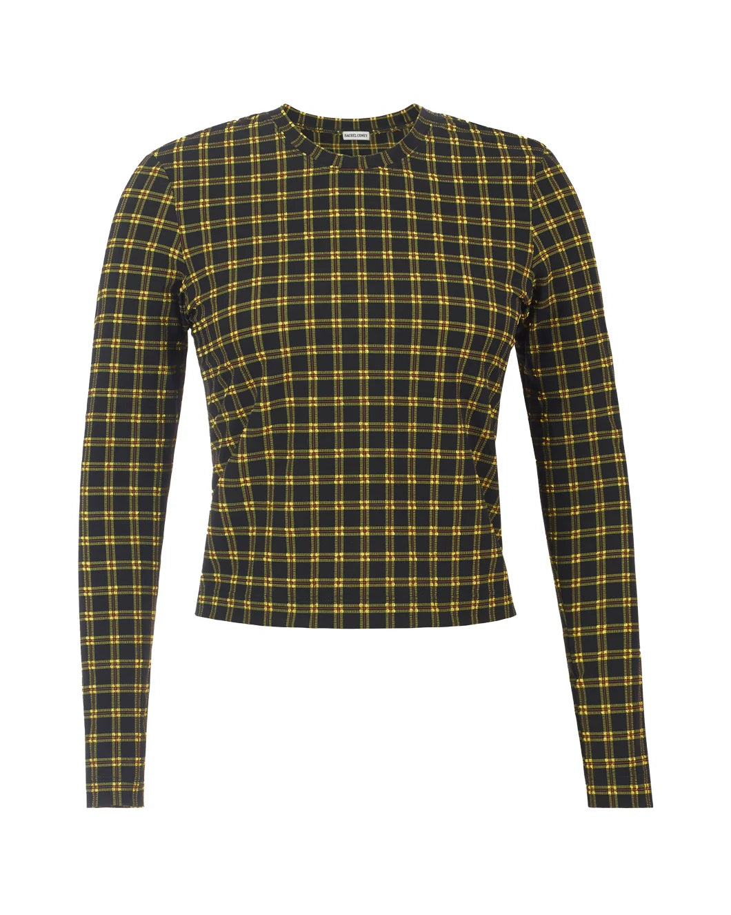 rachel comey satellite top stretchy black plaid
