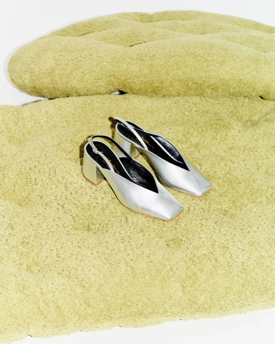 RUPERT SANDERSON Marquito Heel Silver campaign image