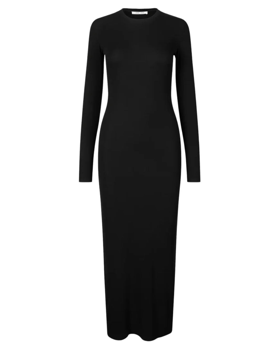 samsoe samsoe saalexa midi dress black front isolated