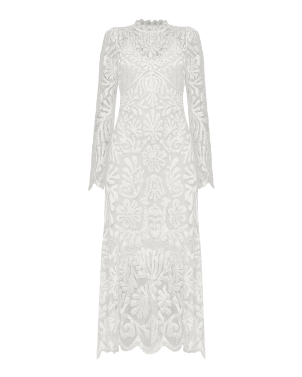 sea ny Agathe Applique Dress cream