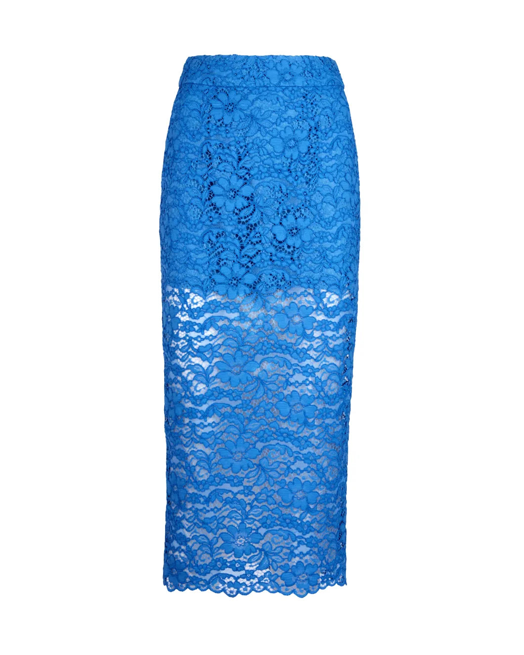 smythe lace pencil skirt cornflower blue