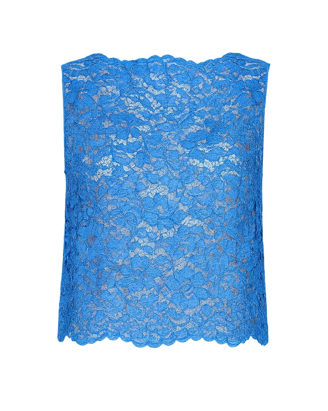 smythe Scallop Lace Shell cornflower blue