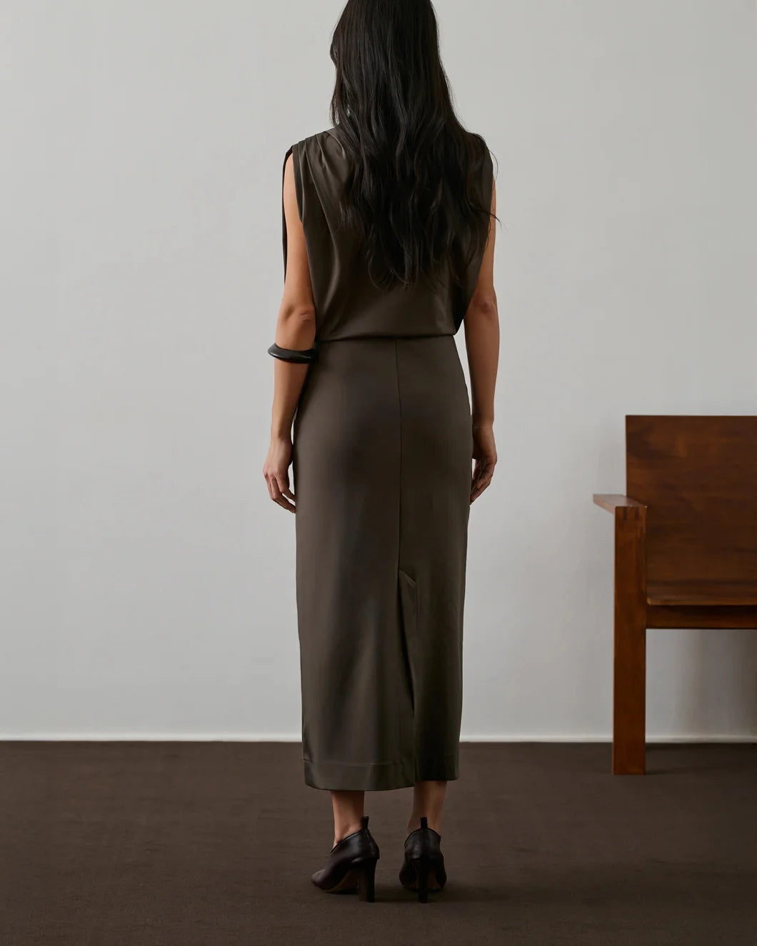 soeur Gemma Dress brown taupe back