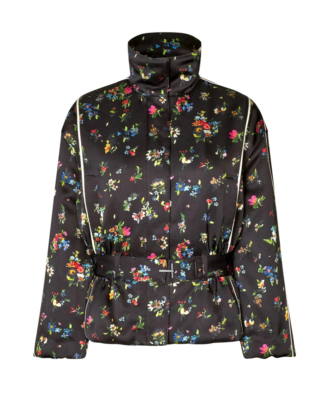 stine goya Cinched Aviator Bomber Jacket magnolia garden black front