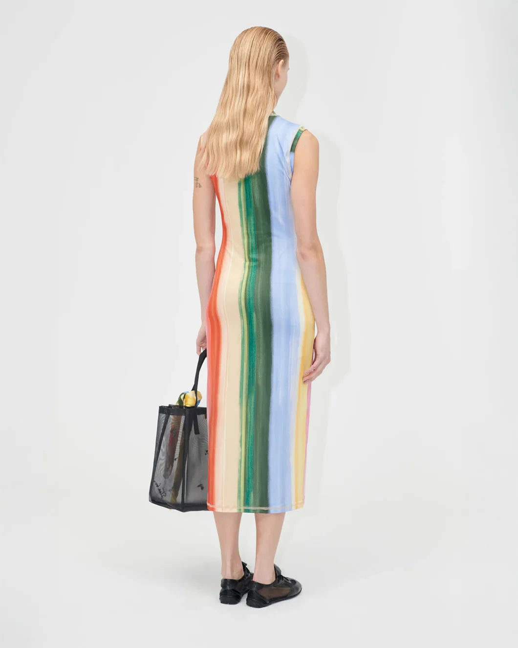 stine goya Elastic Tank Crewneck Dress Rainbow Hue back