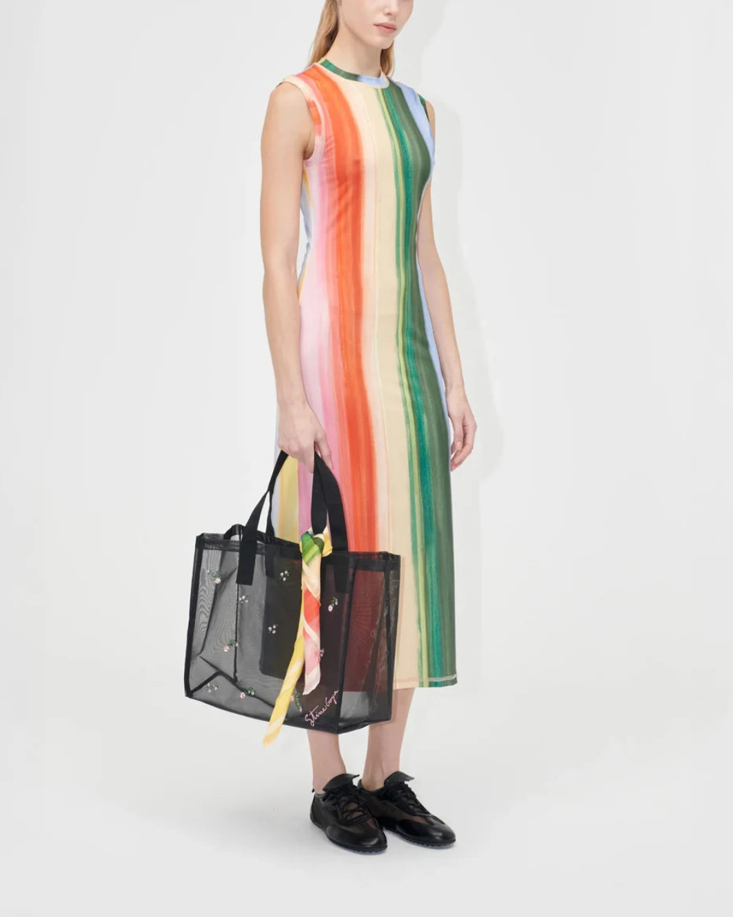stine goya Elastic Tank Crewneck Dress Rainbow Hue side