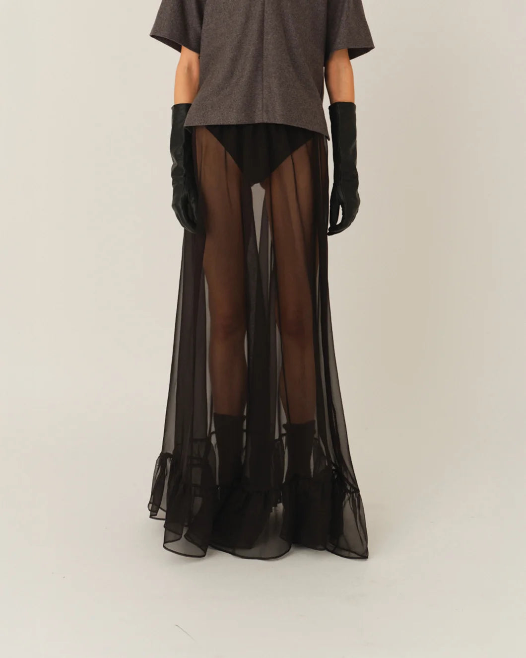 the garment vivaldi skirt black on figure front