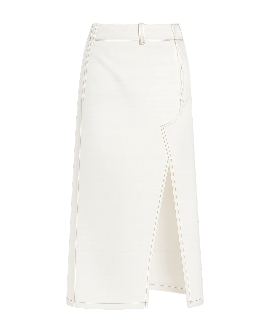victoria beckham Asymmetric Utility Skirt washed white