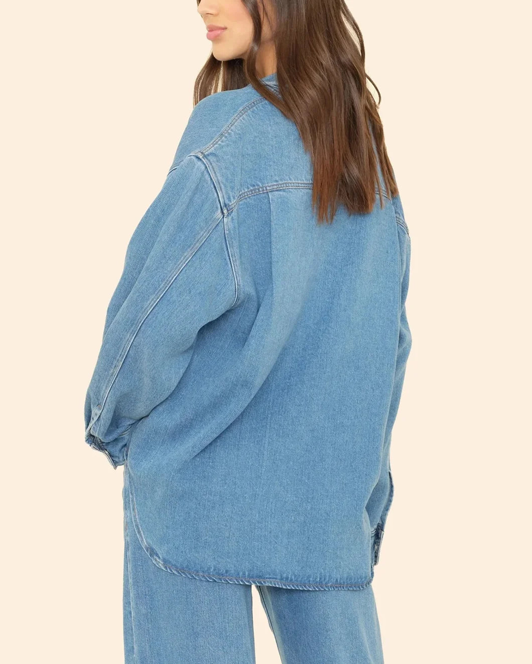 xirena gia shirt voyage blue back view