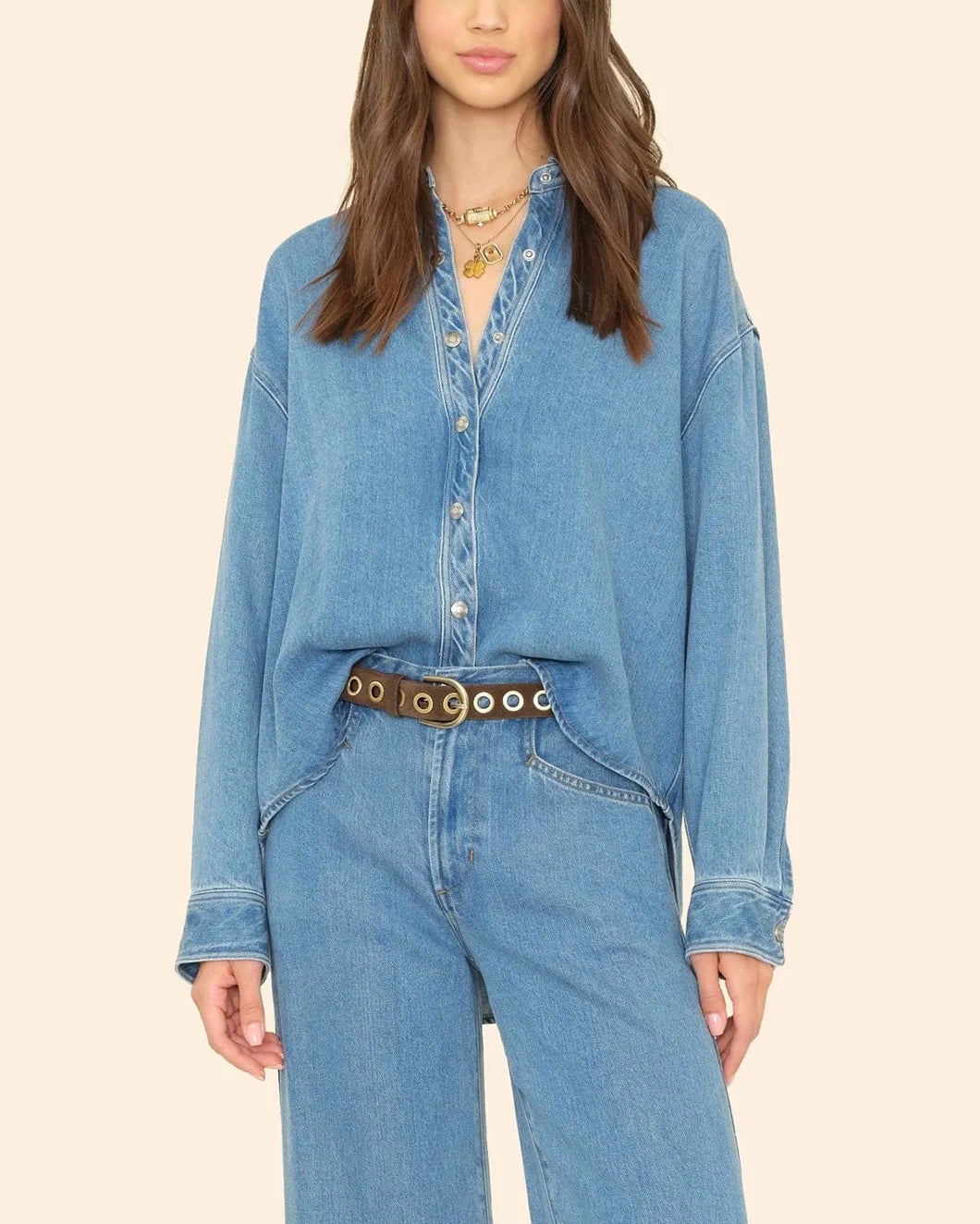 xirena gia shirt voyage blue front