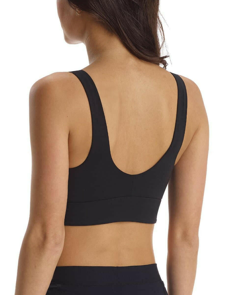 back view of black butter bralette