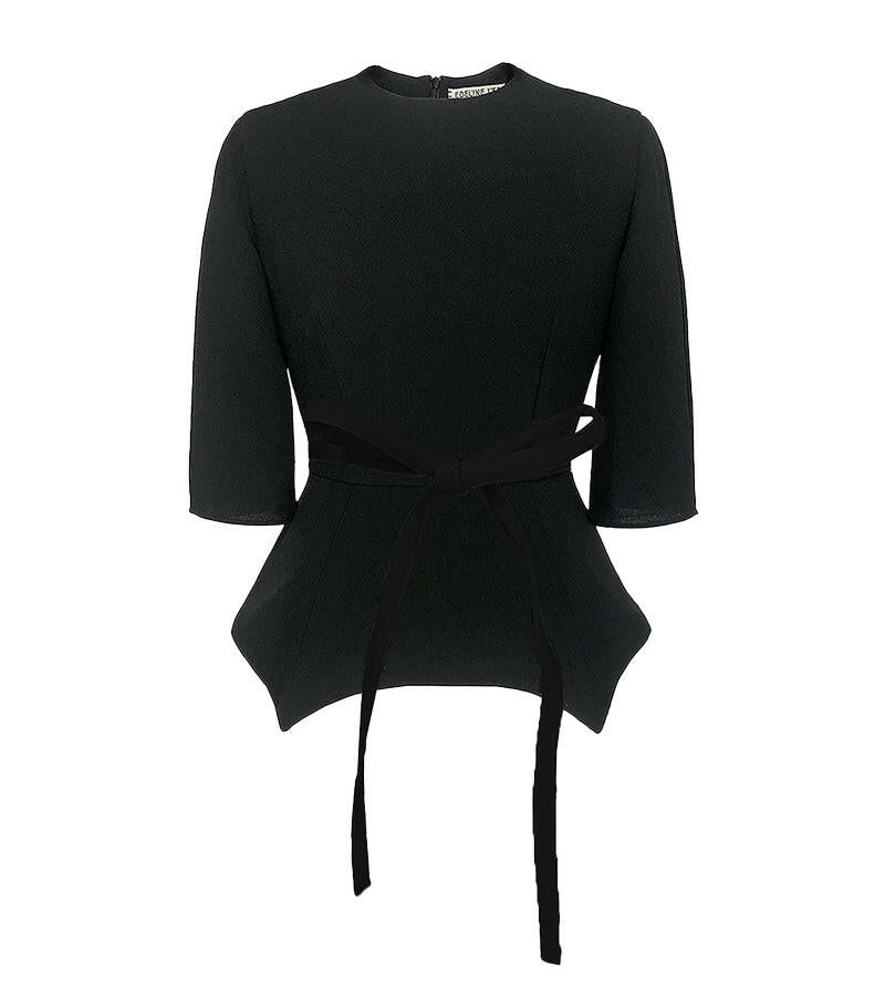 edeline lee jupiter top with self belt black front