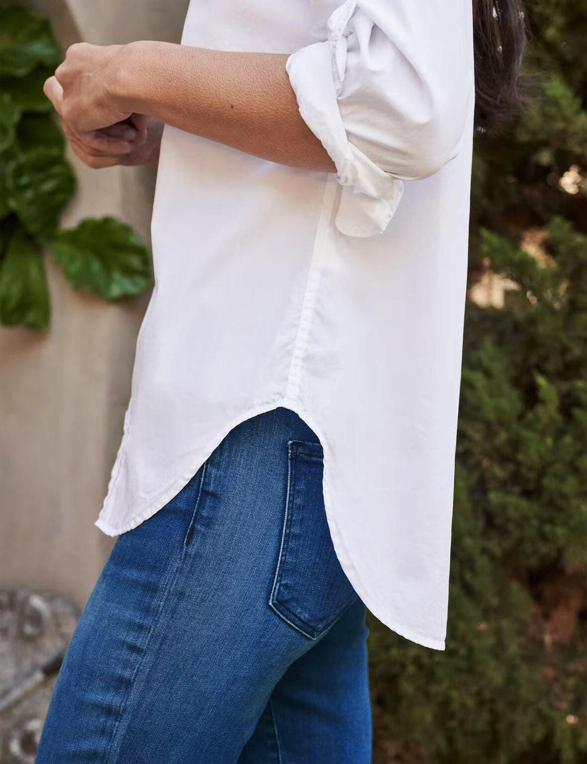 frank and eileen frank woven button up white on figure