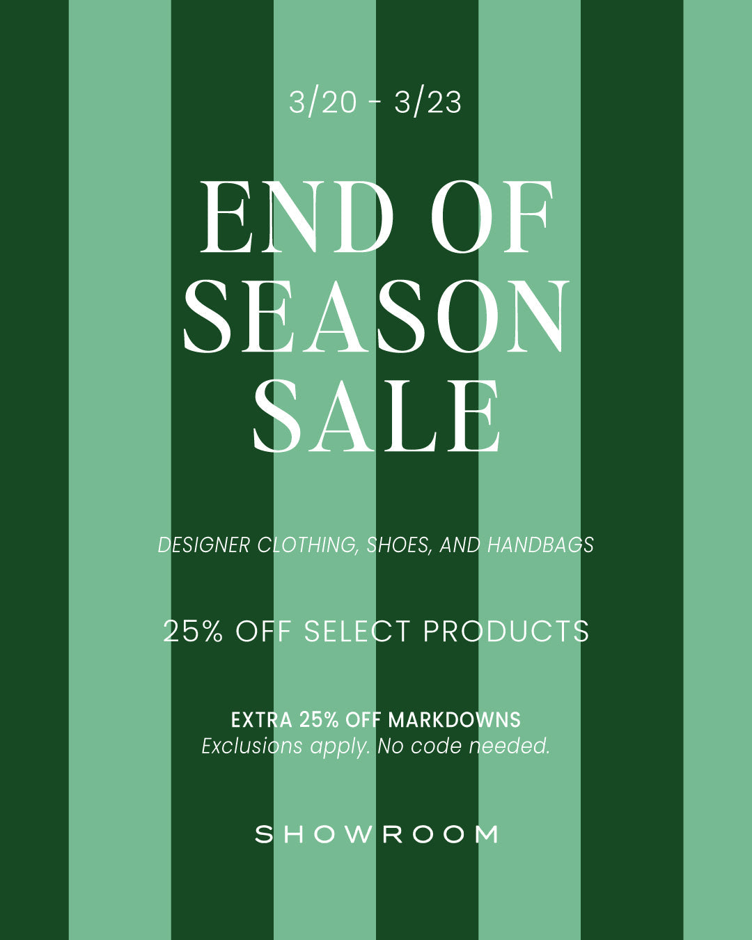 End of Season Sale