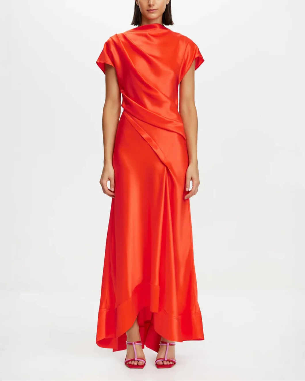 Acler Glatton Maxi Dress Rosso on figure front