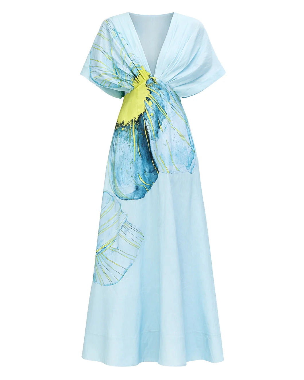 ACLER glamorgan maxi dress dayflower front isolated