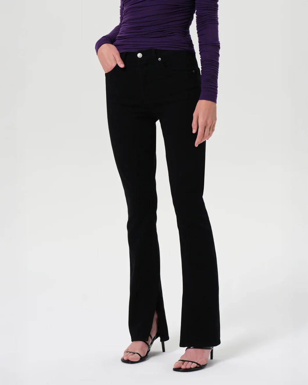 AGOLDE ingram split skinny immerson on figure  side