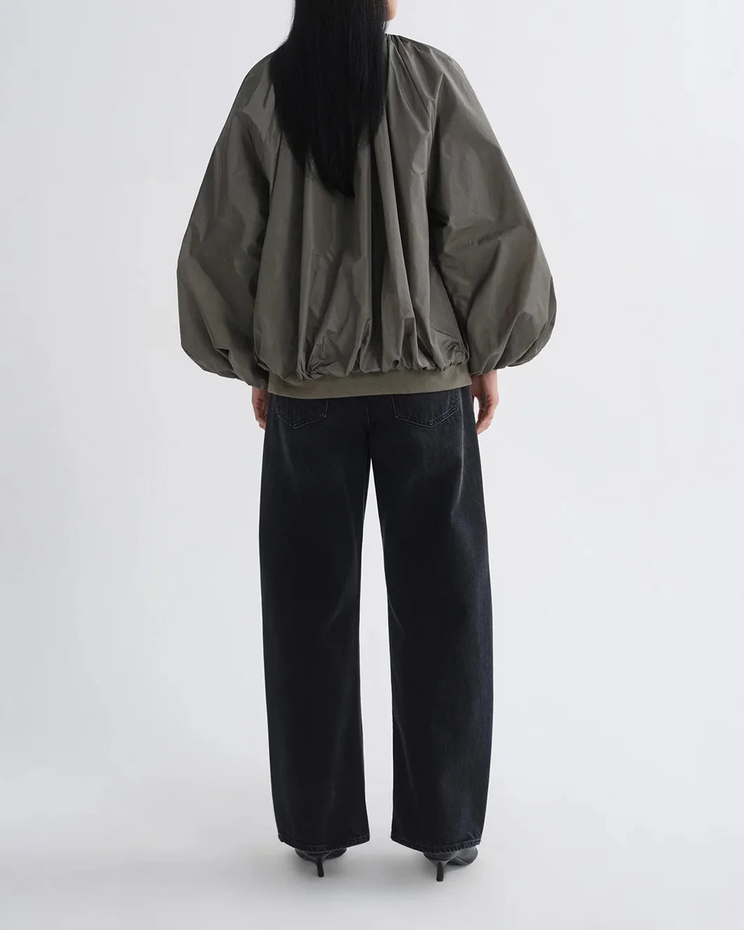 AGOLDE raffi jacket fern on figure back