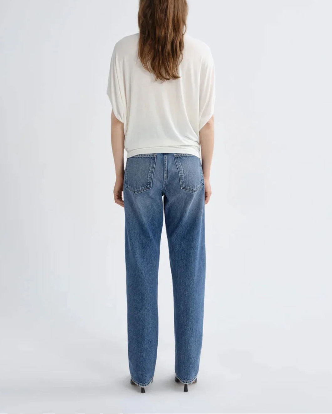 AGOLDE Souline Top oat milk on figure back