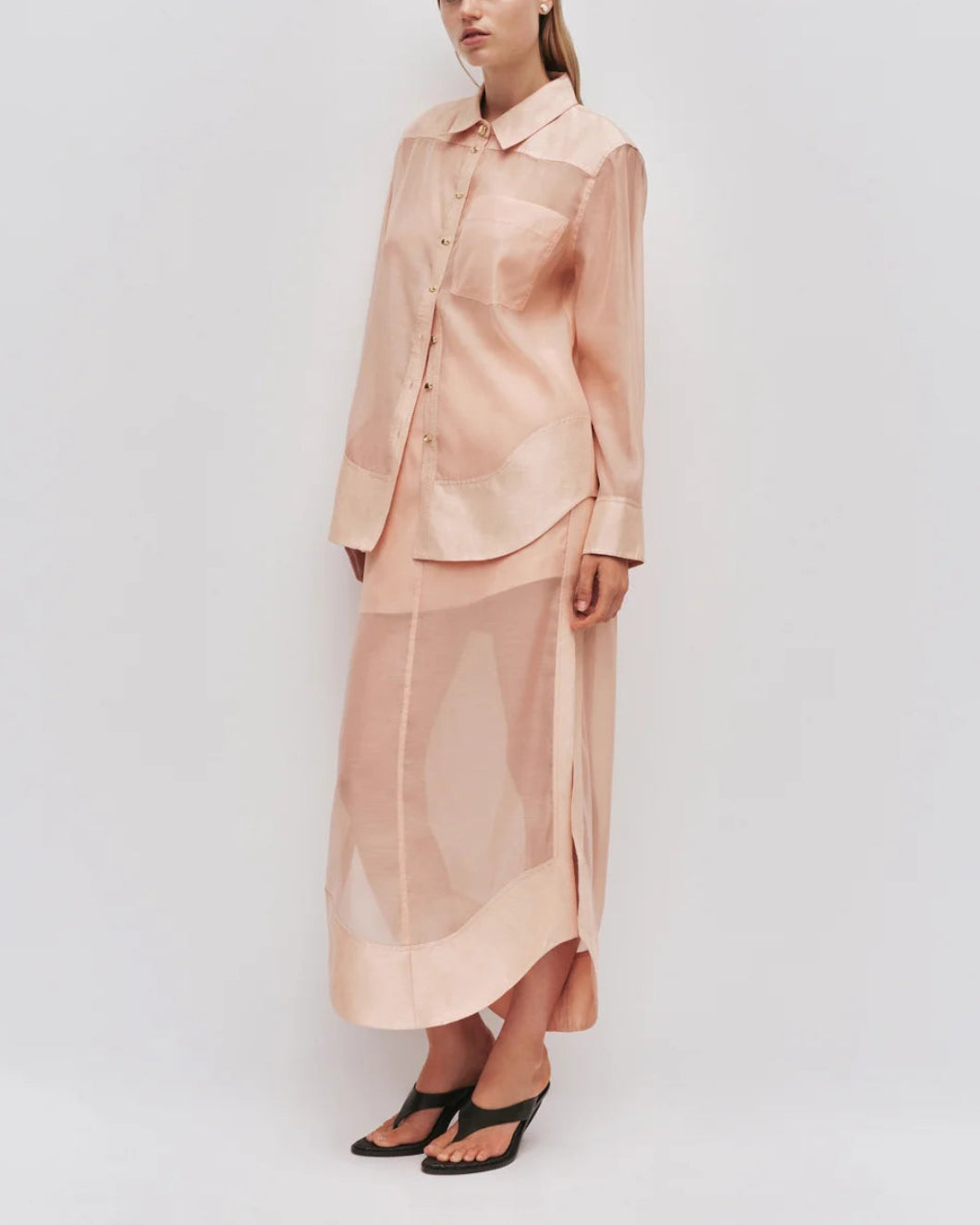 AJE Capture Shirt pink on figure front 2