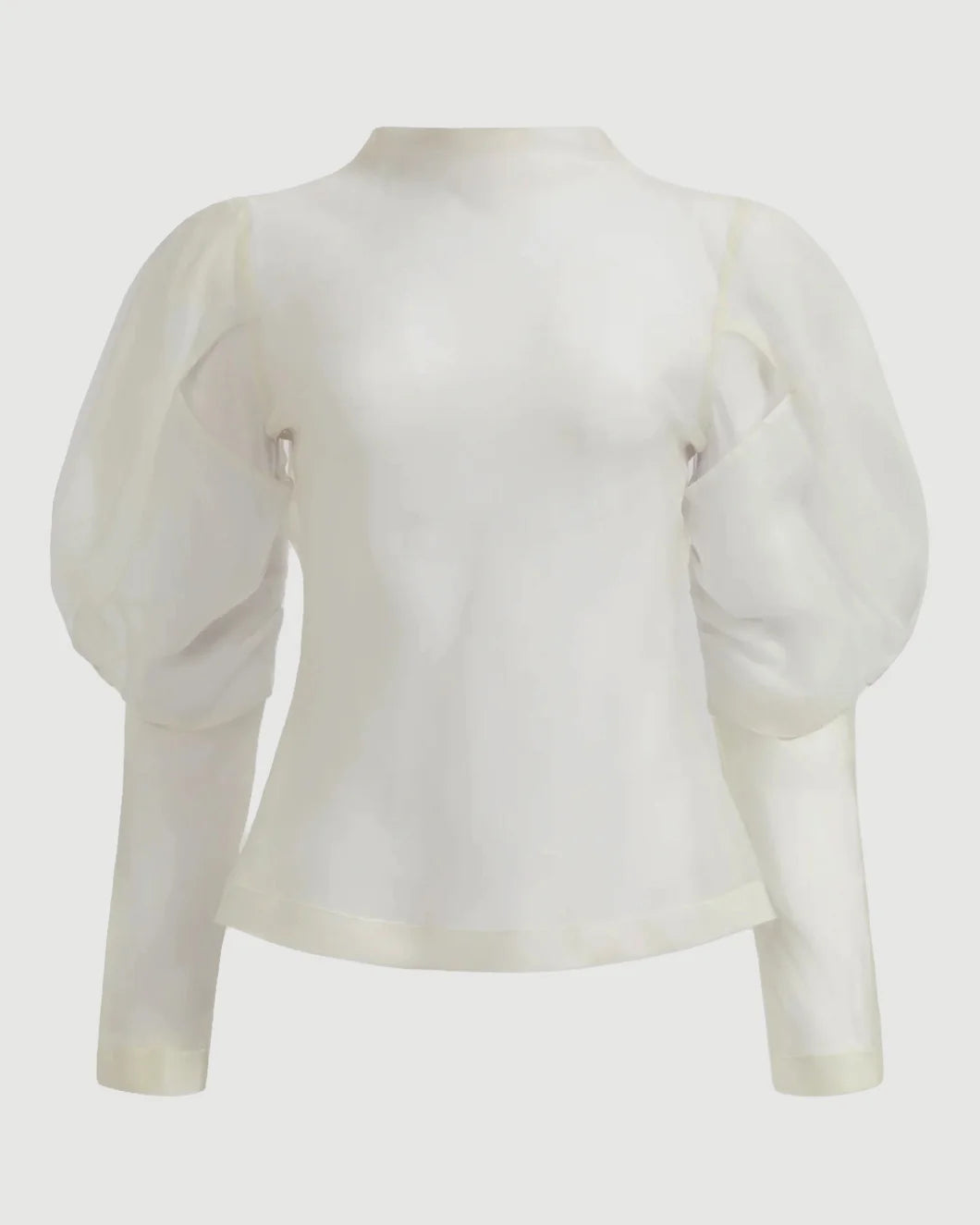 AJE Mirella Organza Long Sleeve Top isolated