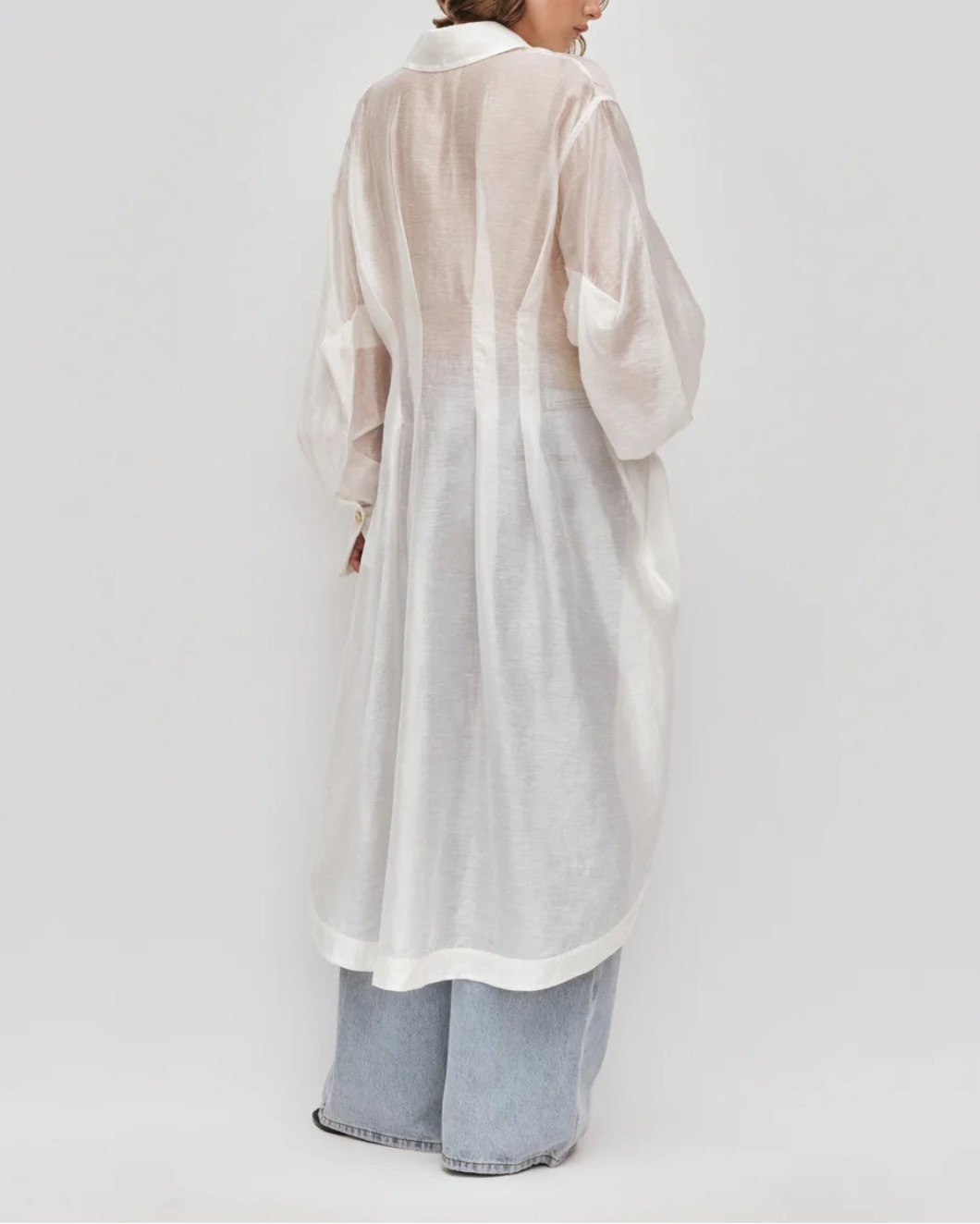 AJE Murphie Long Shirt Ivory on figure back
