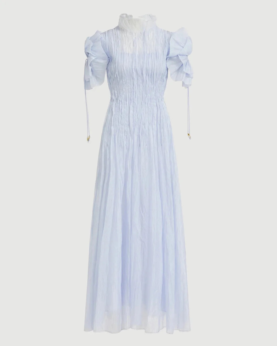 aje light blue dress Minette Chiffon Dress