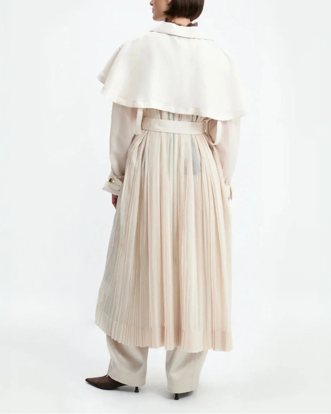 AJE Whisper Trench Coat on figure back