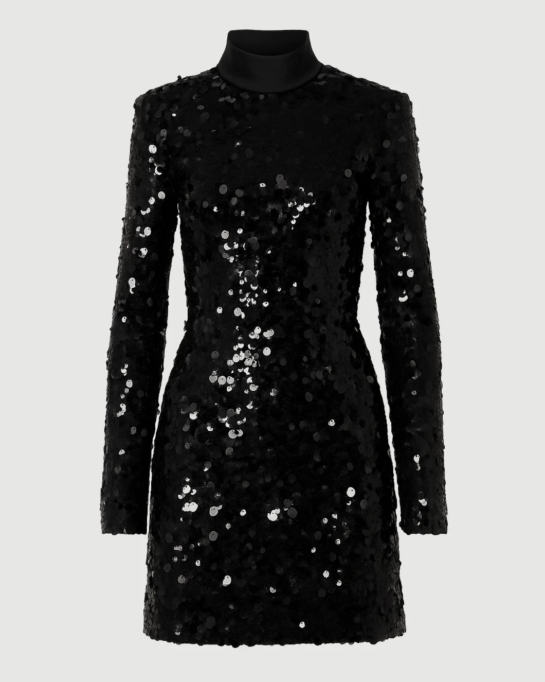 AKNVAS toni sequin dress black front isolated