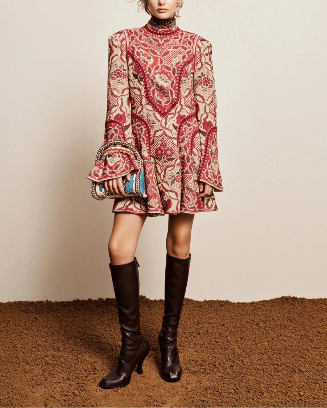 ALEMAIS Kenny Mini Dress on figure front