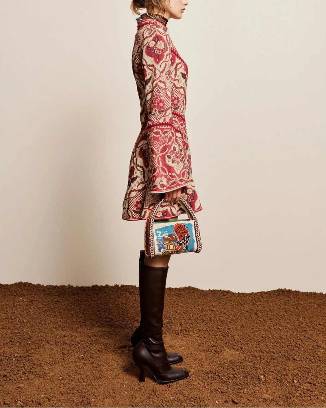 ALEMAIS Kenny Mini Dress on figure side