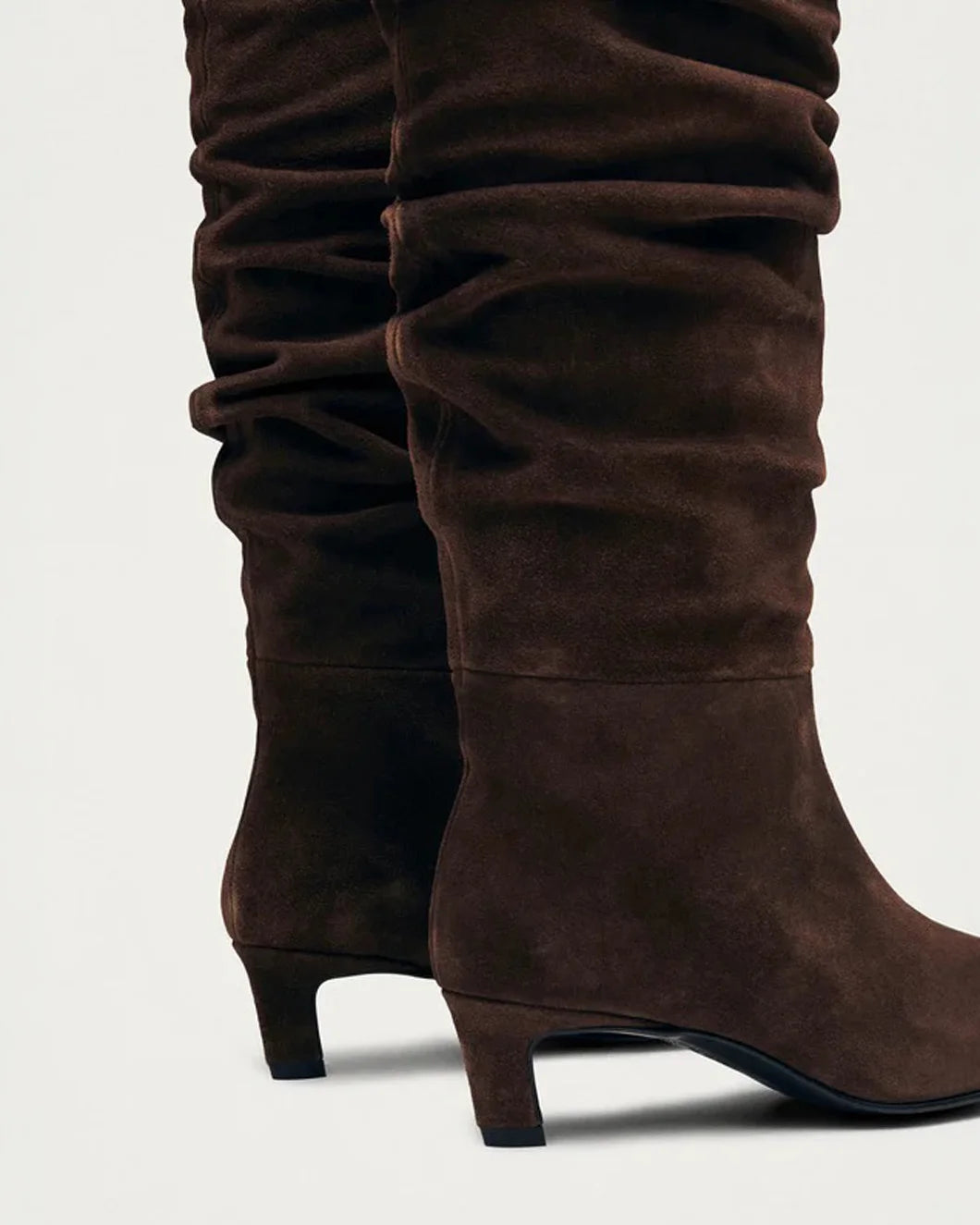 ALOHAS Kalila suede brown leather boot back detail