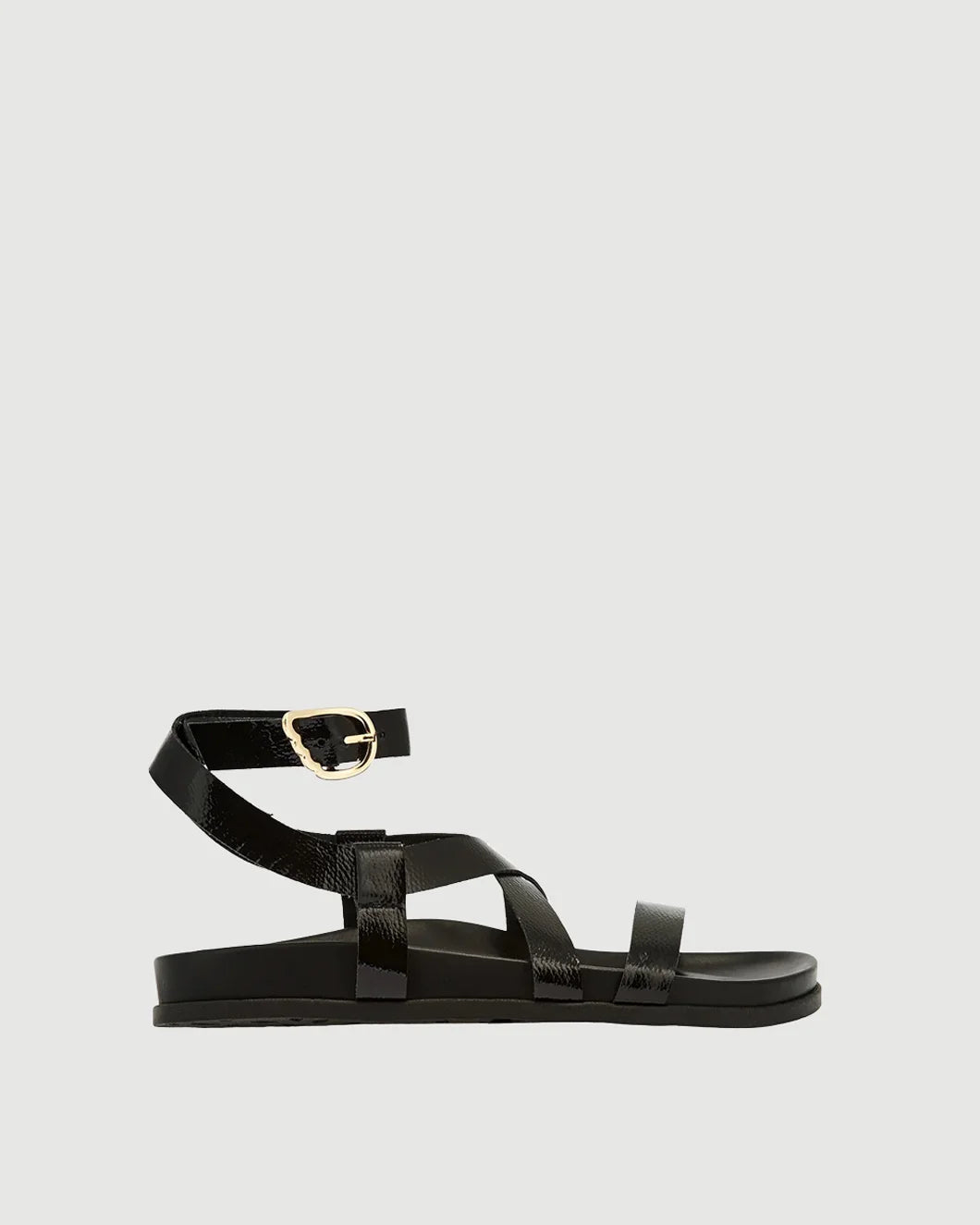 ANCIENT GREEK SANDALS Zelina black isolated