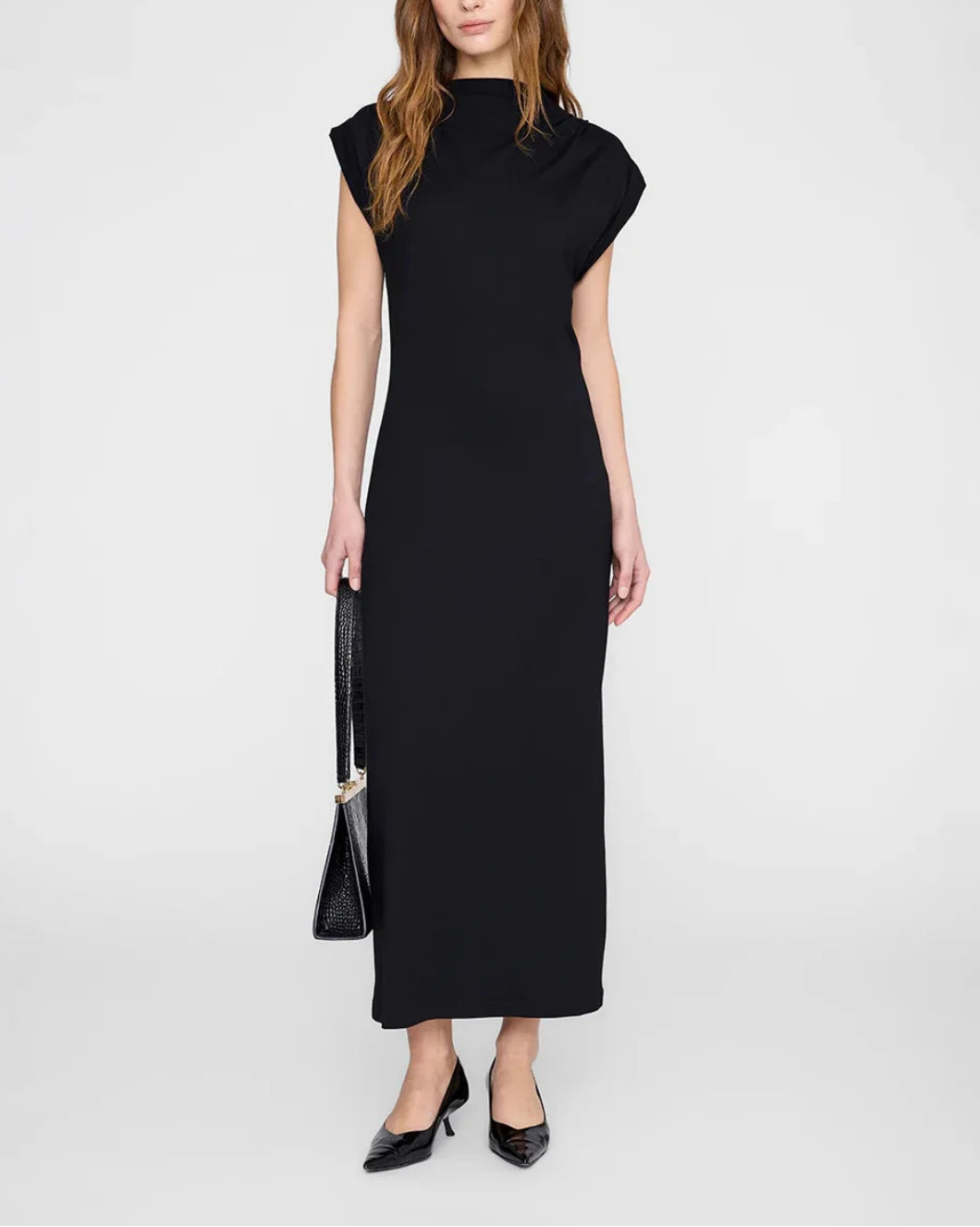 ANINE BING Alix Dress black on figure front