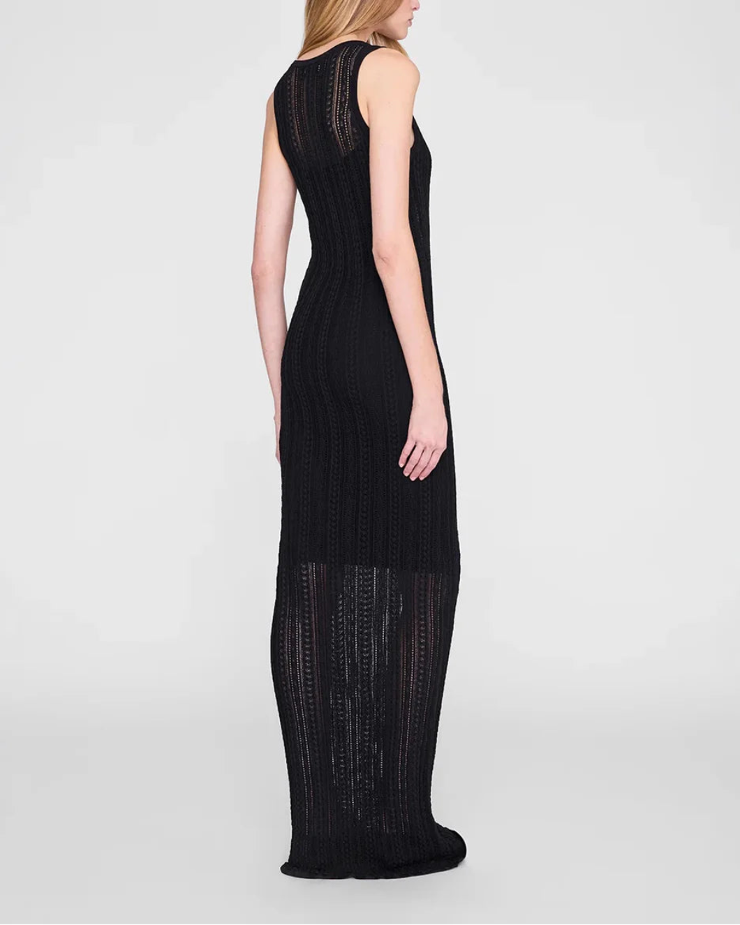 ANINE BING Arie long dress black on figure back
