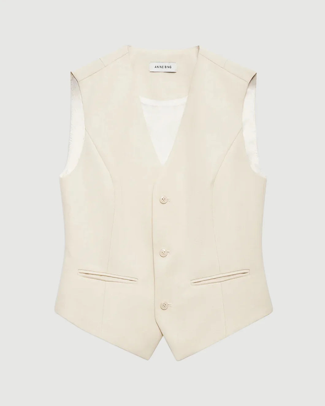 ANINE BING Mario Vest ecru isolated