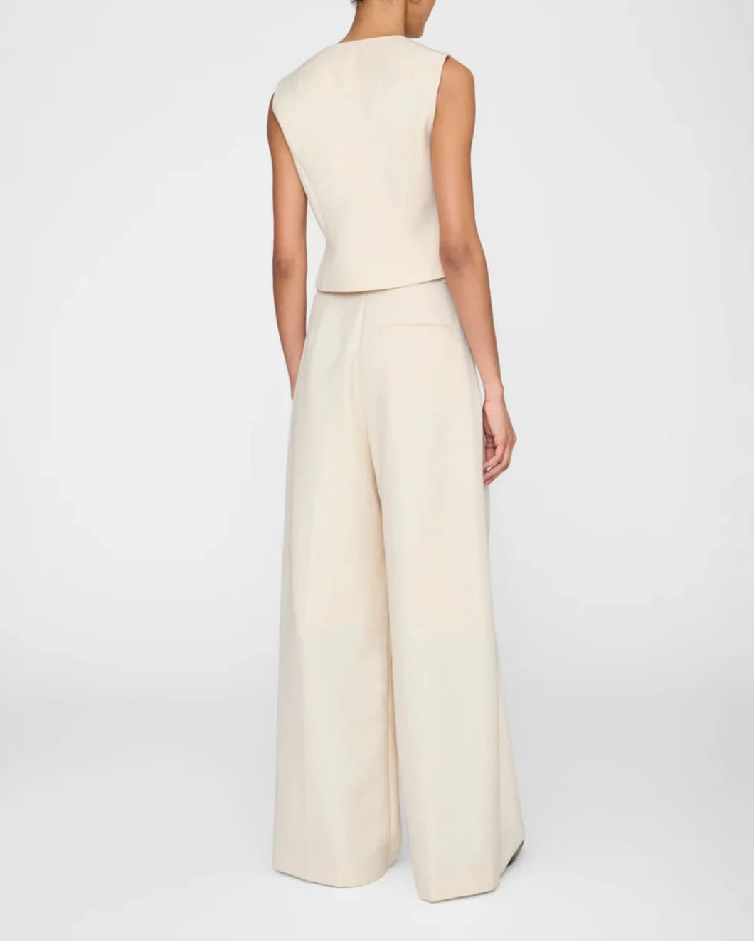 ANINE BING Mario Vest ecru on figure back