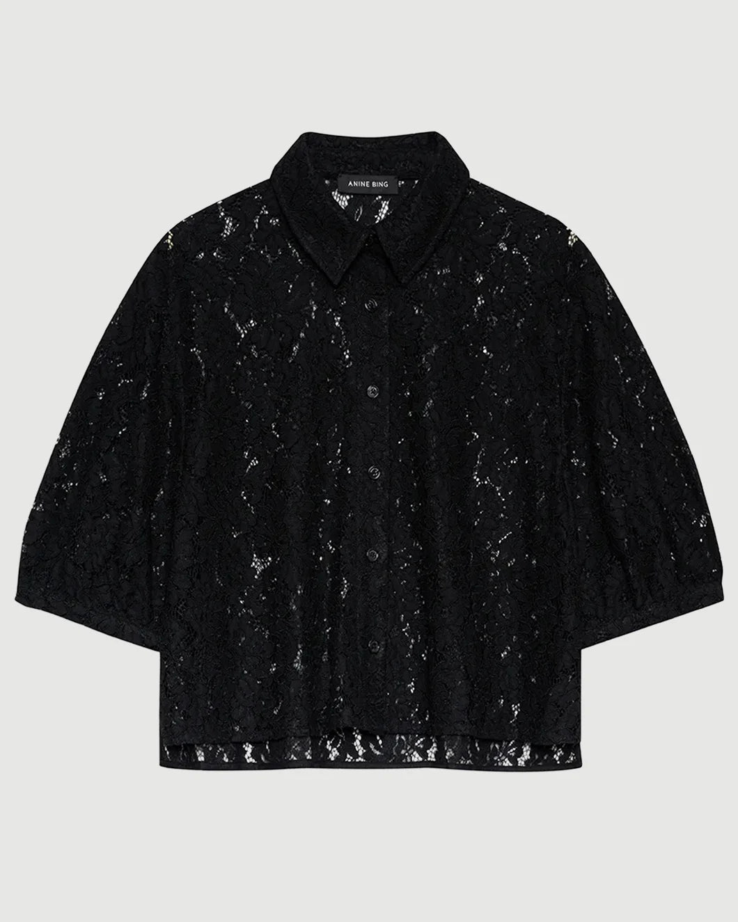 ANINE BING Kam short black lace isolated