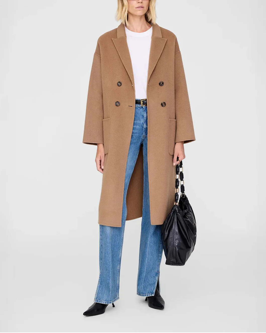 ANINE BING dylan coat camel on figure front
