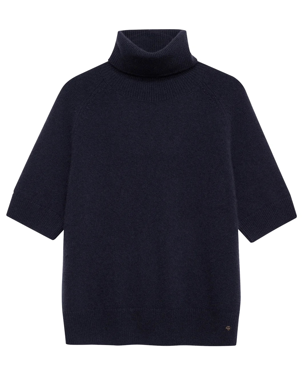 ANINE BING jackson turtleneck midnight blue front isolated