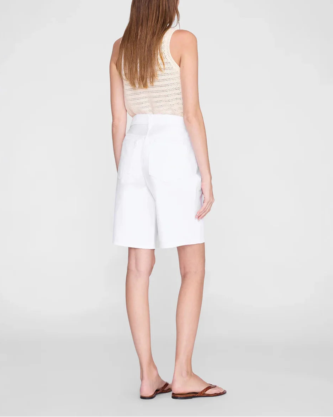 ANINE BING jasper shorts white on figure back